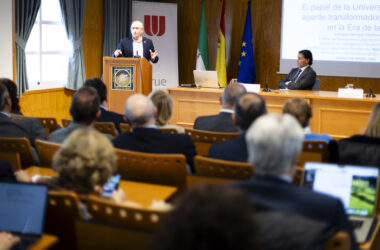 Enrique Herrera en el Encuentro de rectores y rectoras con motivo de la Asamblea de CRUE